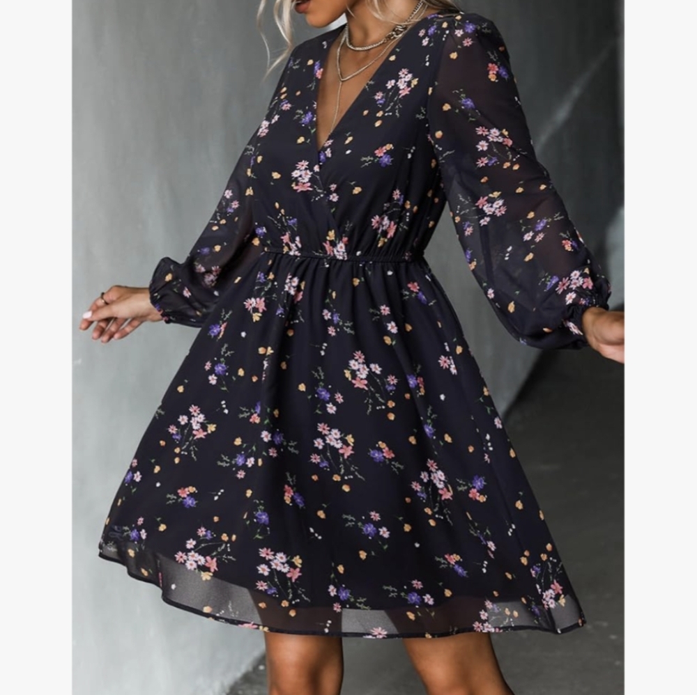 CUPSHE | floral chiffon dress